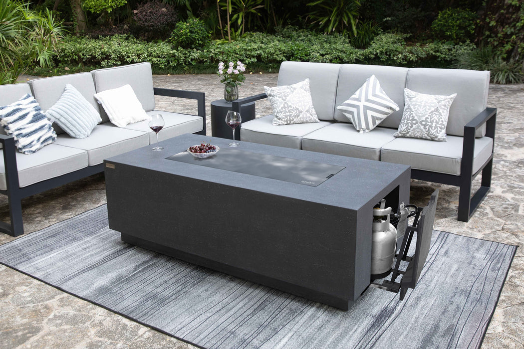 Elementi Andes Fire Table With Built-In Propane Tank Holder