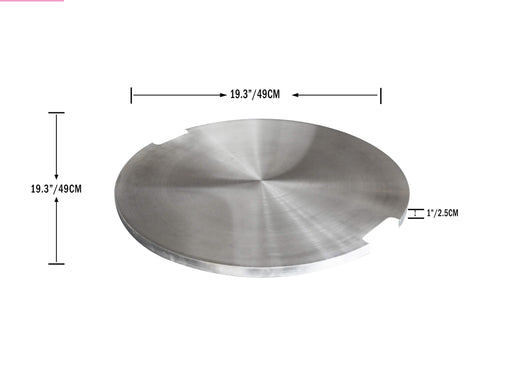 Elementi Boulder Fire Table Stainless Steel Lid