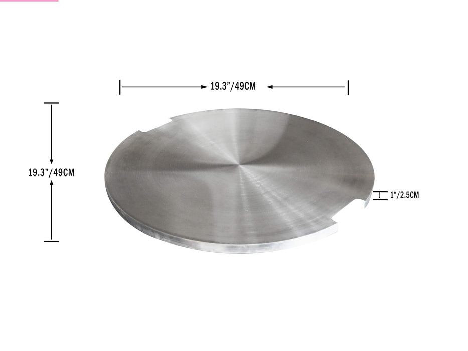 Elementi Boulder Fire Table Stainless Steel Lid