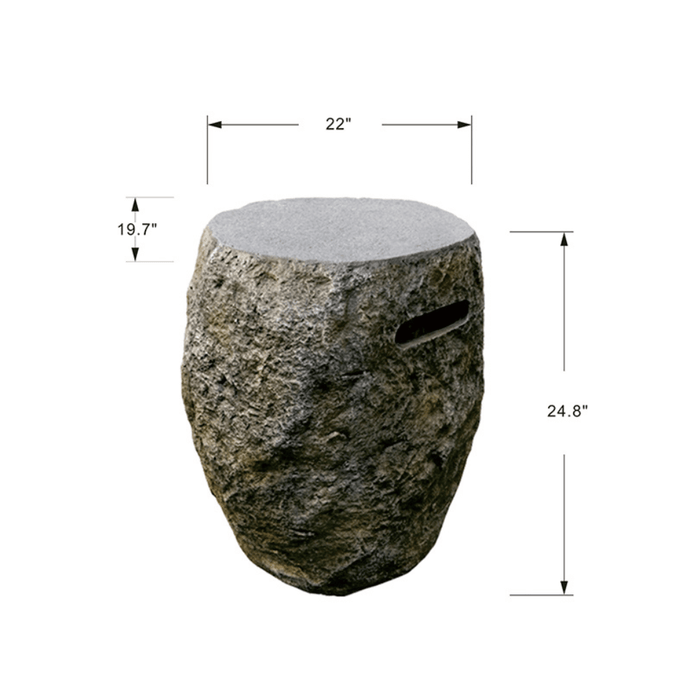 Elementi Boulder Tank Cover 24.8''