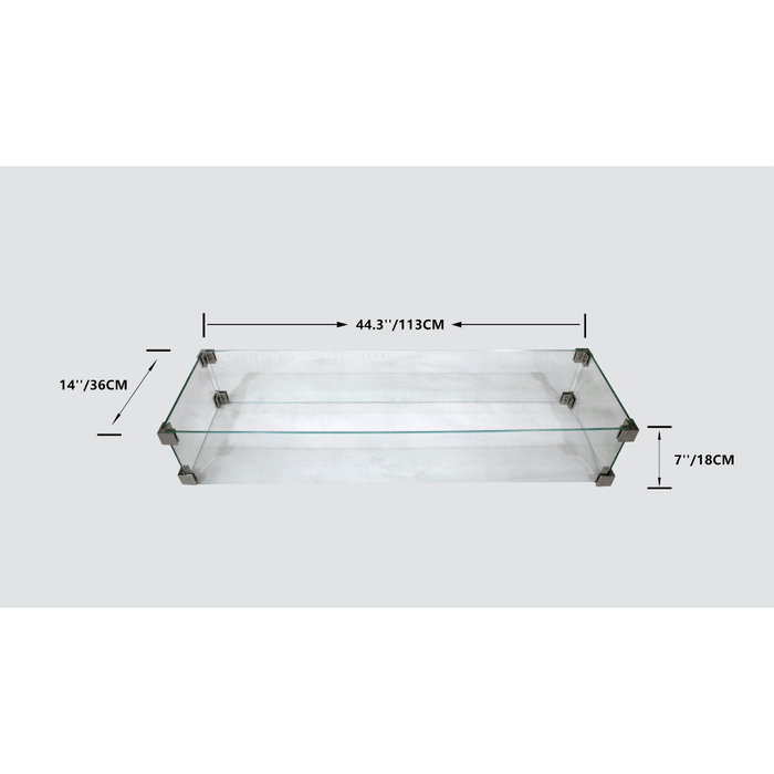 Elementi Fire Table Wind Screen