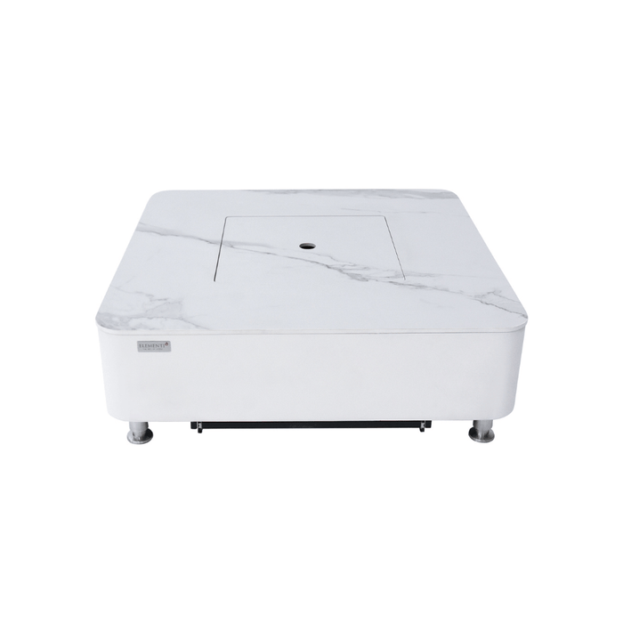 Elementi Plus Annecy Marble Porcelain Fire Table White