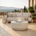 Elementi Plus Nimes Fire Table Frosted Cream White