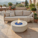 Elementi Plus Nimes Fire Table Frosted Cream White
