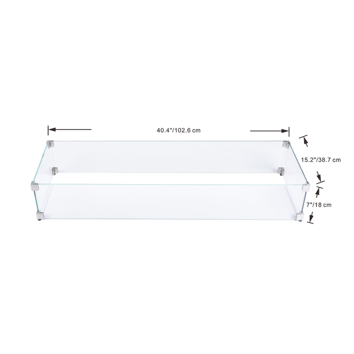 Elementi Plus Rectangular Wind Screen OFG410/415- WS