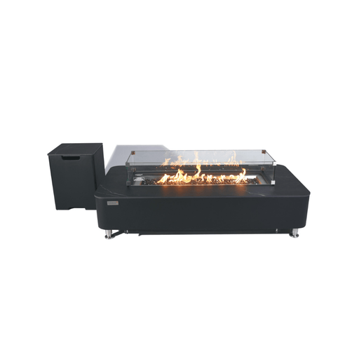 Elementi Plus Valencia Porcelain Top Fire Table Black