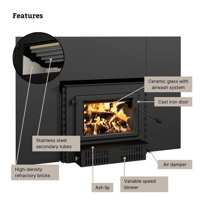 Englander Blue Ridge 500-I Wood Wood Burning Fireplace Insert