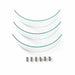 Flame Havens Refuge 28" x 7" Round Tempered Glass Wind Guard