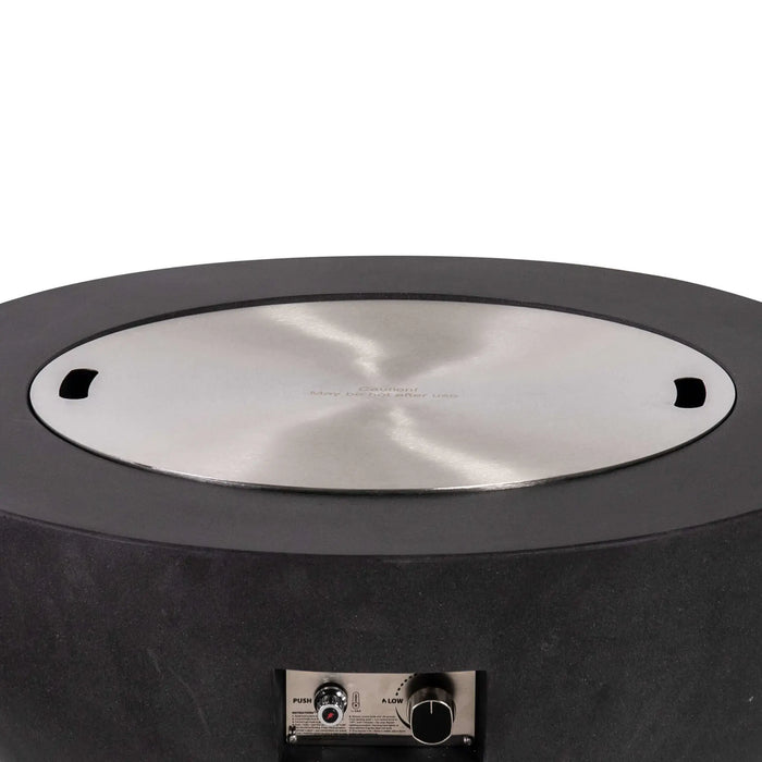 Flame Havens Refuge 36" Round Natural Gas Fire Pit, 15" Low Profile