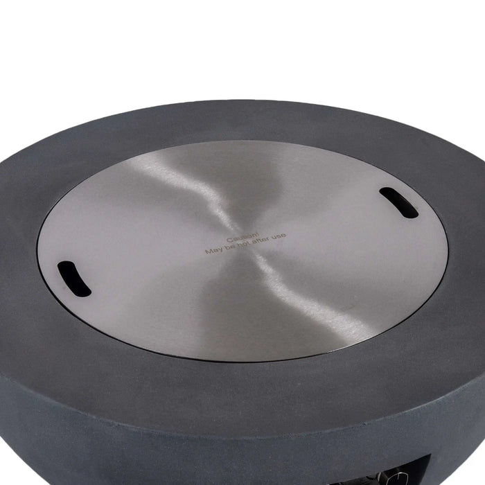 Flame Havens Refuge 36" Round Natural Gas Fire Pit, 15" Low Profile