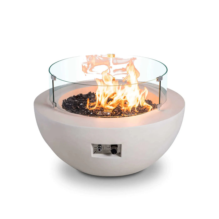 Flame Havens Refuge 36" Round Natural Gas Fire Pit, 15" Low Profile