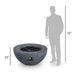 Flame Havens Refuge 36" Round Natural Gas Fire Pit, 15" Low Profile