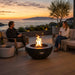 Flame Havens Refuge 36" Round Natural Gas Fire Pit, 15" Low Profile