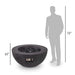 Flame Havens Refuge 36" Round Natural Gas Fire Pit, 15" Low Profile