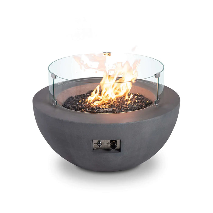 Flame Havens Refuge 36" Round Natural Gas Fire Pit, 15" Low Profile