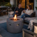 Flame Havens Refuge 36" Round Propane Fire Pit, 24" Tall, Tank Drawer