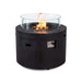Flame Havens Refuge 36" Round Propane Fire Pit, 24" Tall, Tank Drawer