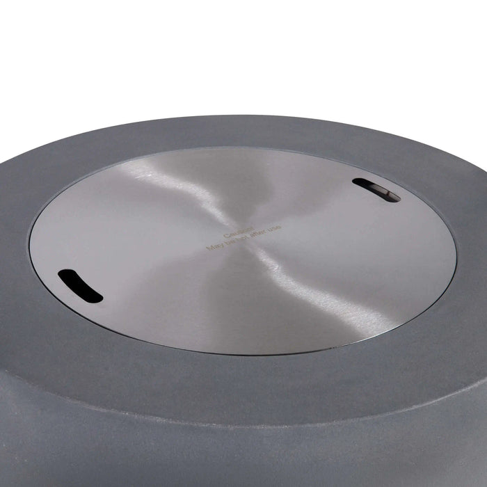 Flame Havens Refuge 36" Round Propane Fire Pit, 24" Tall, Tank Drawer