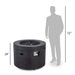 Flame Havens Refuge 36" Round Propane Fire Pit, 24" Tall, Tank Drawer
