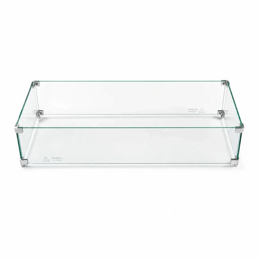 Flame Havens Refuge 36" x 14" x 7" Tempered Glass Wind Guard