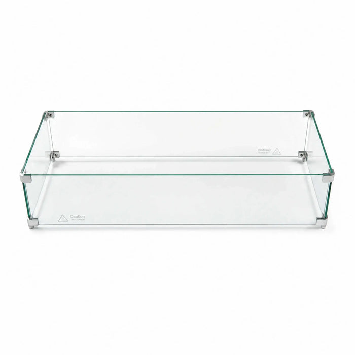 Flame Havens Refuge 36" x 14" x 7" Tempered Glass Wind Guard