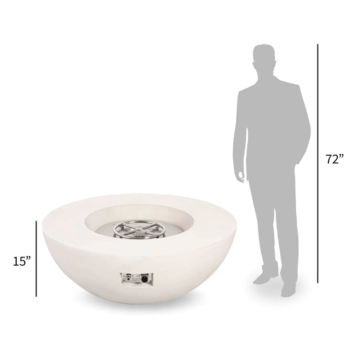 Flame Havens Refuge 43" Round Natural Gas Fire Pit, 15" Low Profile