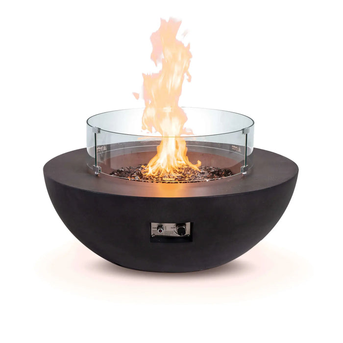 Flame Havens Refuge 43" Round Natural Gas Fire Pit, 15" Low Profile