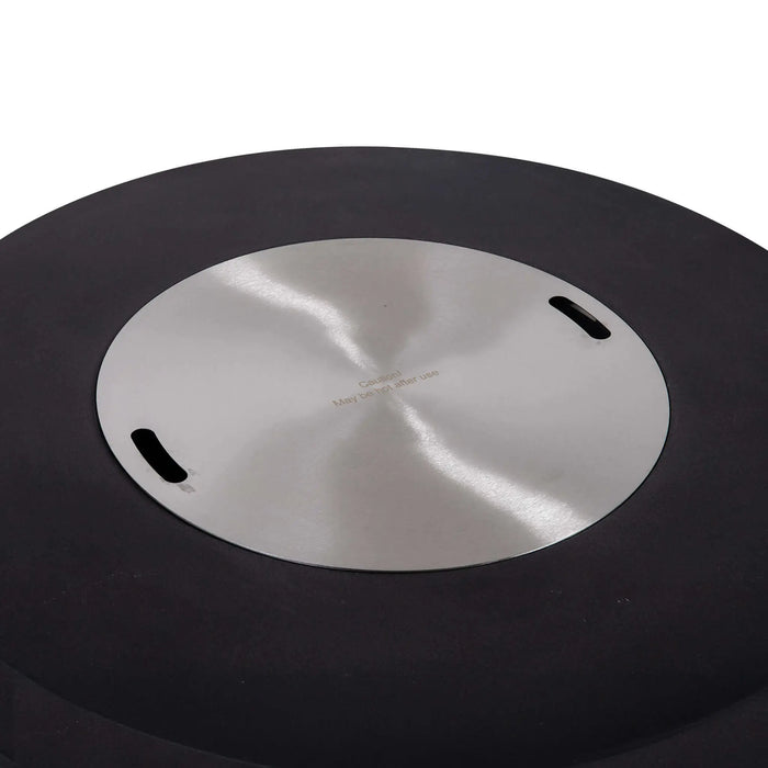 Flame Havens Refuge 43" Round Natural Gas Fire Pit, 15" Low Profile