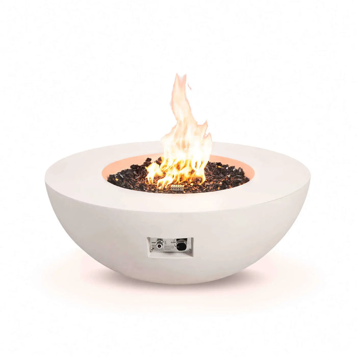 Flame Havens Refuge 43" Round Natural Gas Fire Pit, 15" Low Profile