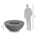 Flame Havens Refuge 43" Round Natural Gas Fire Pit, 15" Low Profile