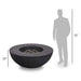 Flame Havens Refuge 43" Round Natural Gas Fire Pit, 15" Low Profile