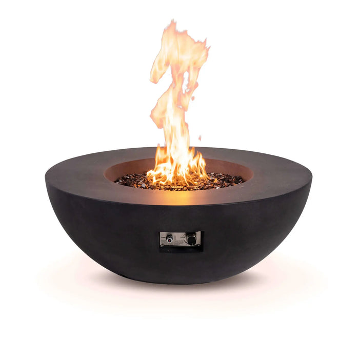 Flame Havens Refuge 43" Round Natural Gas Fire Pit, 15" Low Profile