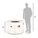 Flame Havens Refuge 43" Round Propane Fire Pit, 24" Tall, Tank Drawer