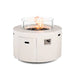 Flame Havens Refuge 43" Round Propane Fire Pit, 24" Tall, Tank Drawer
