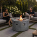 Flame Havens Refuge 43" Round Propane Fire Pit, 24" Tall, Tank Drawer