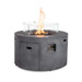 Flame Havens Refuge 43" Round Propane Fire Pit, 24" Tall, Tank Drawer