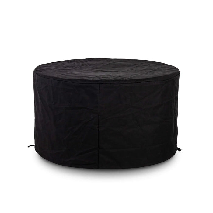 Flame Havens Refuge 43" Round Propane Fire Pit, 24" Tall, Tank Drawer