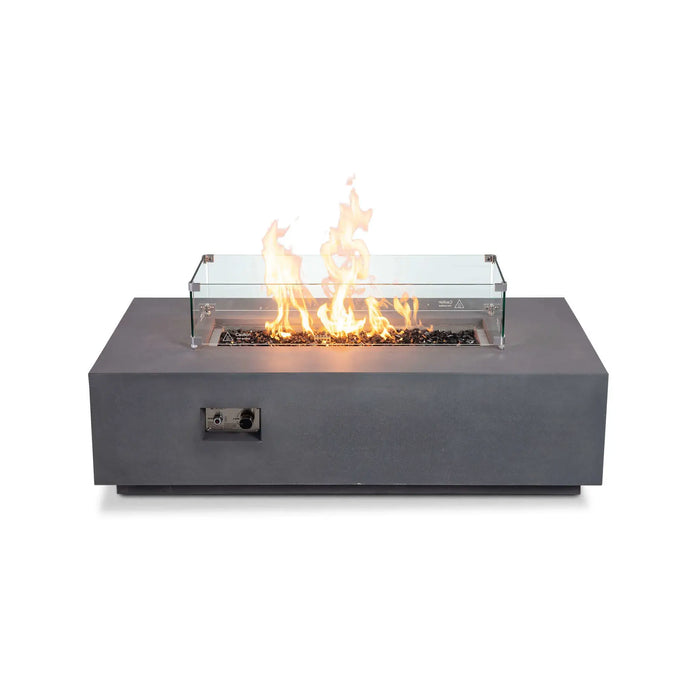 Flame Havens Refuge 56" x 30" Natural Gas Fire Pit, 15" Low Profile