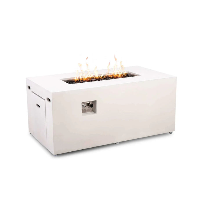 Flame Havens Refuge 56" x 30" Propane Fire Pit, 24" Tall, Tank Drawer