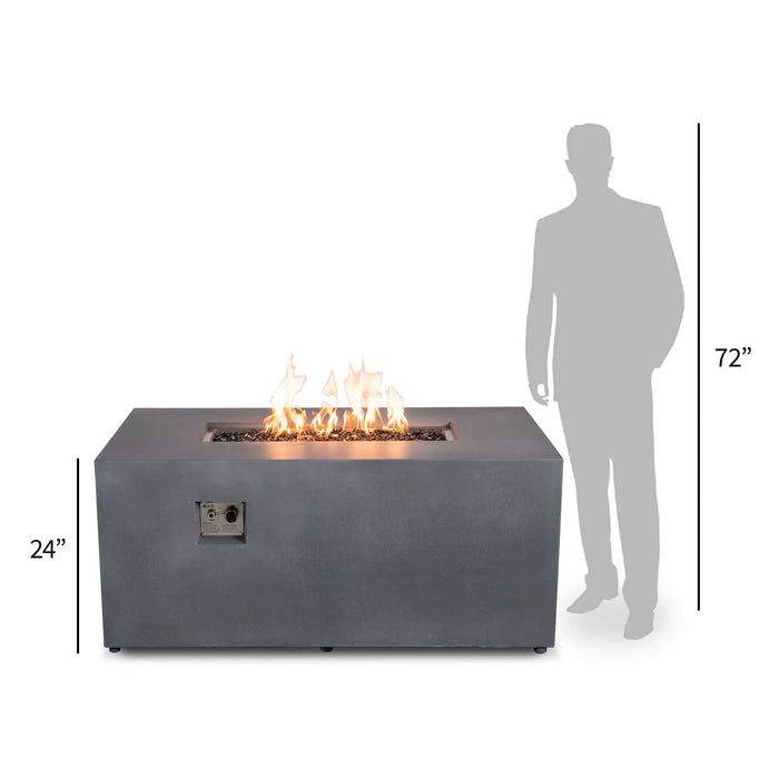 Flame Havens Refuge 56" x 30" Propane Fire Pit, 24" Tall, Tank Drawer