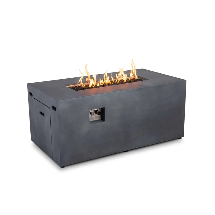 Flame Havens Refuge 56" x 30" Propane Fire Pit, 24" Tall, Tank Drawer