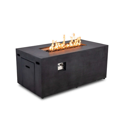 Flame Havens Refuge 56" x 30" Propane Fire Pit, 24" Tall, Tank Drawer