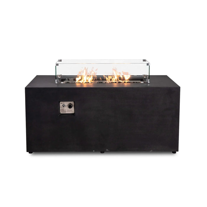 Flame Havens Refuge 56" x 30" Propane Fire Pit, 24" Tall, Tank Drawer