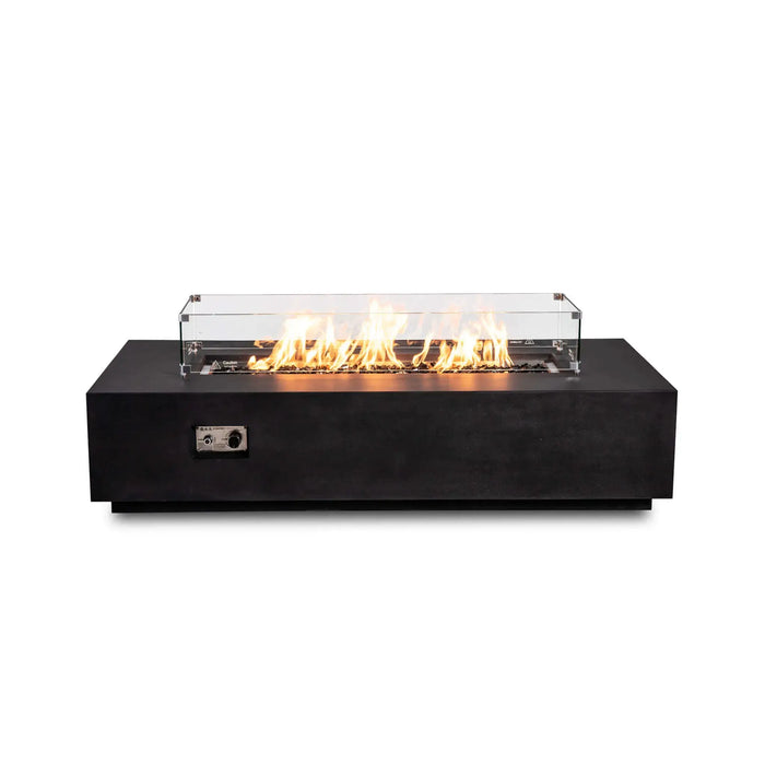 Flame Havens Refuge 68" x 30" Natural Gas Fire Pit, 15" Low Profile