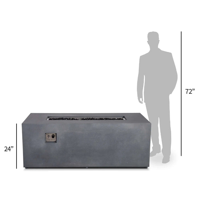 Flame Havens Refuge 68" x 30" Propane Fire Pit, 24" Tall, Tank Drawer