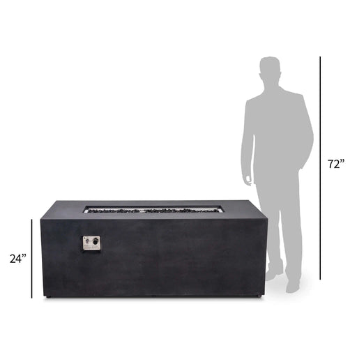 Flame Havens Refuge 68" x 30" Propane Fire Pit, 24" Tall, Tank Drawer