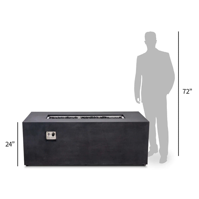 Flame Havens Refuge 68" x 30" Propane Fire Pit, 24" Tall, Tank Drawer