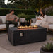 Flame Havens Refuge 68" x 30" Propane Fire Pit, 24" Tall, Tank Drawer