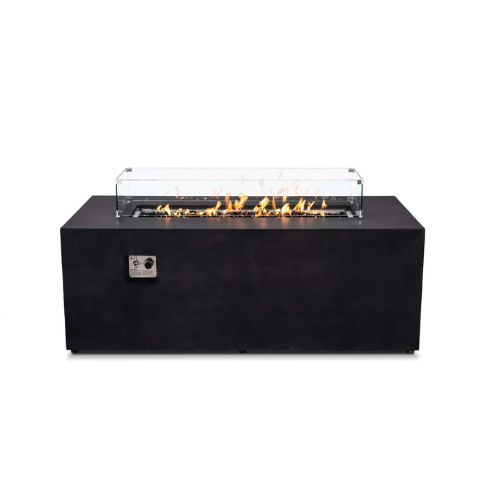 Flame Havens Refuge 68" x 30" Propane Fire Pit, 24" Tall, Tank Drawer