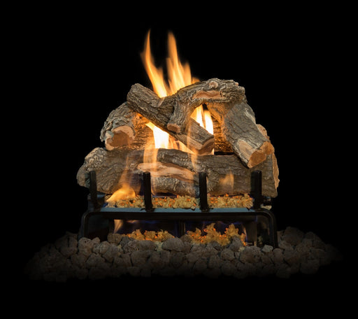 Grand Canyon Arizona Weathered Oak 3-Burner Gas Log Burner System